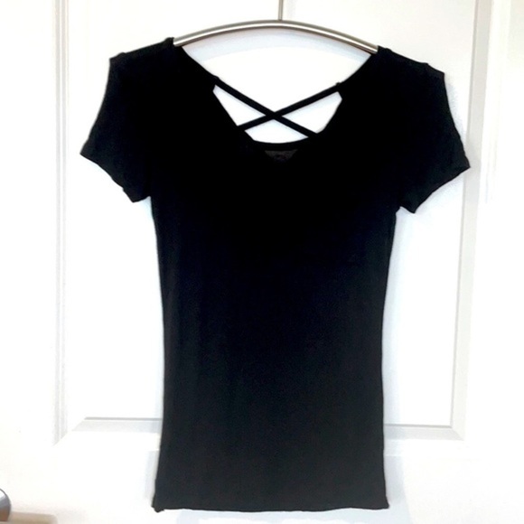 AMERICAN DREAM | Women’s Black Laced Up Back Style Casual Shirt Size Small - Picture 2 of 6
